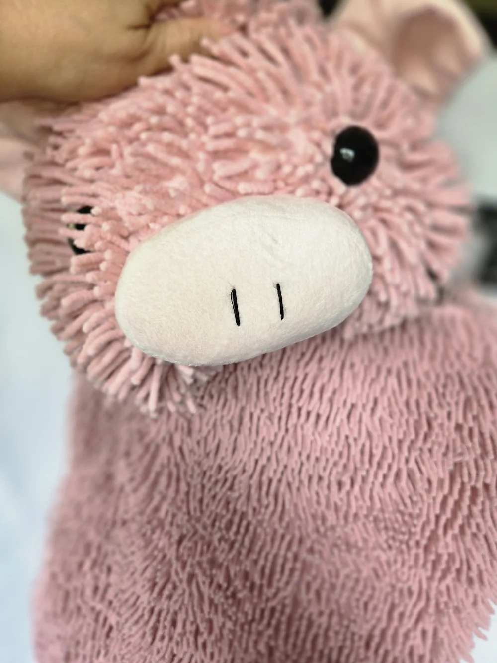 Spooky Night Pink & White Piggy Costume Hoodie w/ Ears & Snout, XXXL
